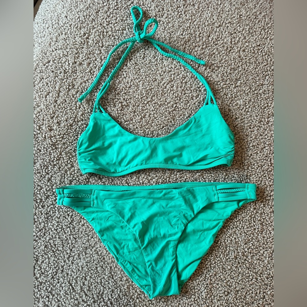 Roxy Sea Green Braided Bikini